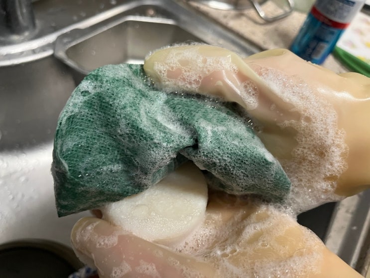  센트럴리빙 일회용 주방 설거지 양면 수세미