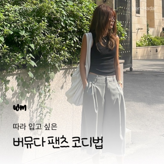  채정안의 버뮤다 팬츠 코디 그레이말 VIKT 외