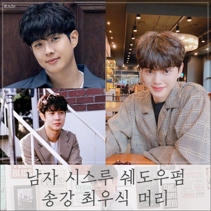 시스루 쉐도우펌 남자 연예인 머리 송강 최우식 쉐도우펌 손질 관리