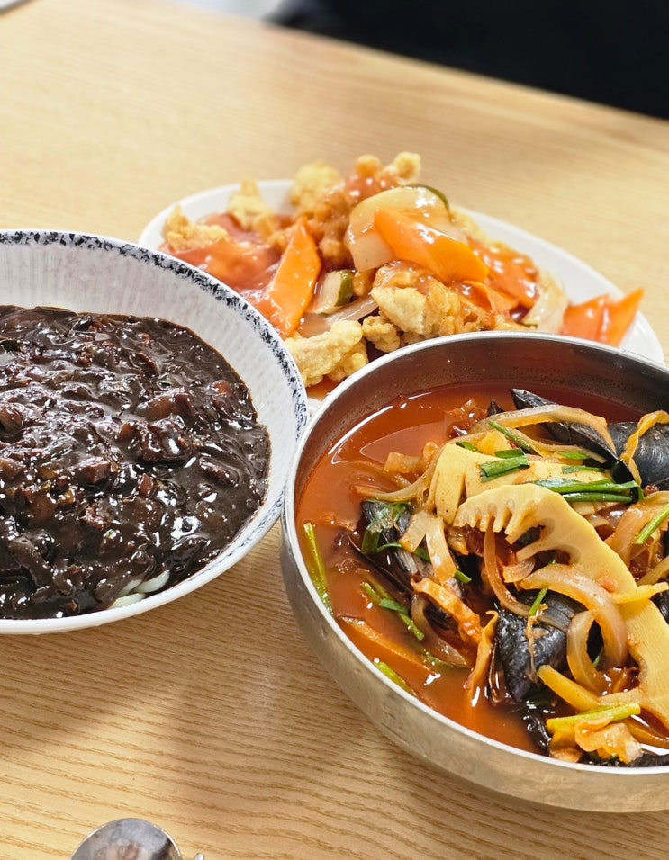  군산 조촌동 용진각/저렴한 중국집 탕수육 짜장면 짬뽕 세트메뉴