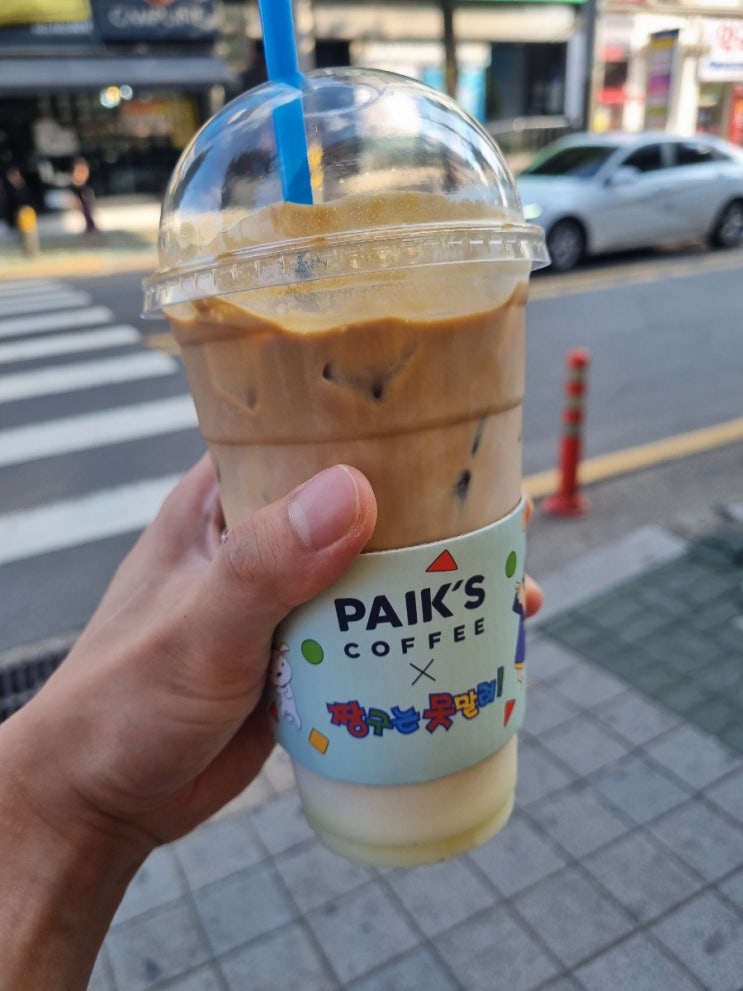  빽다방 성남 모란역점에서 먹은 빽다방 베트남식 커피 달달 연유라떼 리뷰