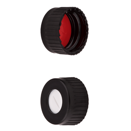  [플라스틱] 9-425mm 블랙 스크류 캡 (셉텀 접착) 9-425mm Black Screw Cap (Bonded)