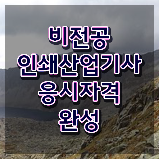  인쇄산업기사 자격요건 인강만 듣고 간단하게 끝낸 과정