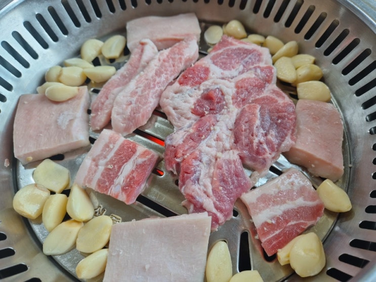  내돈내산)보은가볼만한곳 속리산맛집 삼승면 소금구이 현지인추천 정육점식당 '원남식당 숯불구이'