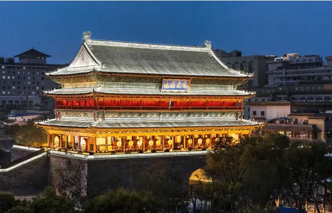  중국 서안 랜드마크 종루 钟楼 고루 鼓楼 야경 관광