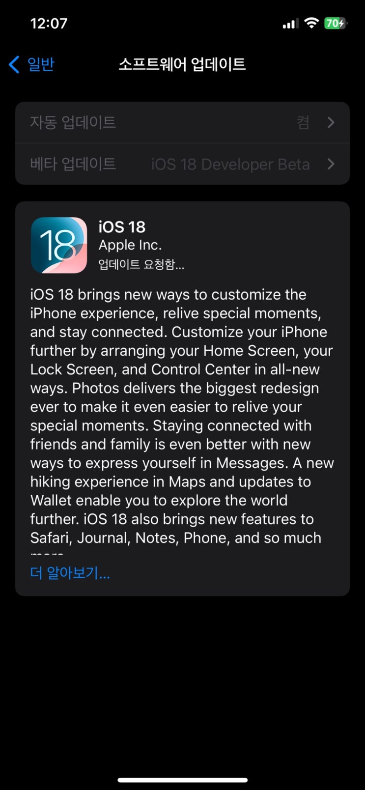  iOS18 RC 에서 달라진 변화 그리고 통화