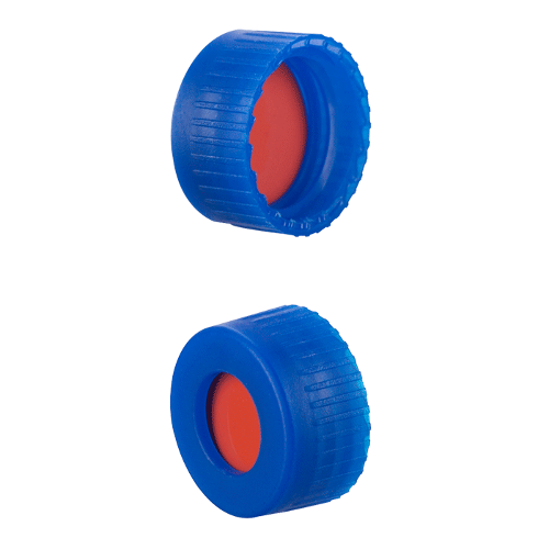  플라스틱] 9-425mm 블루 스크류 캡 (셉텀 접착) 9-425mm Blue Screw Cap (Bonded)