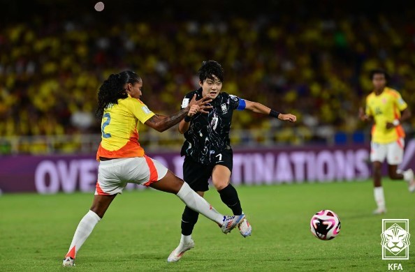 U-20 <b>여자축구 대표팀</b>, <b>콜롬비아</b>에 1-0 패배 ··· 월드컵... 