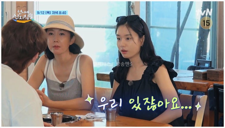  언니네산지직송  염정아 안은진 박준면 덱스 고창 갯벌 동죽 복분자 폭립 동죽 감바스 깍두기 황정민 과식당 tvN