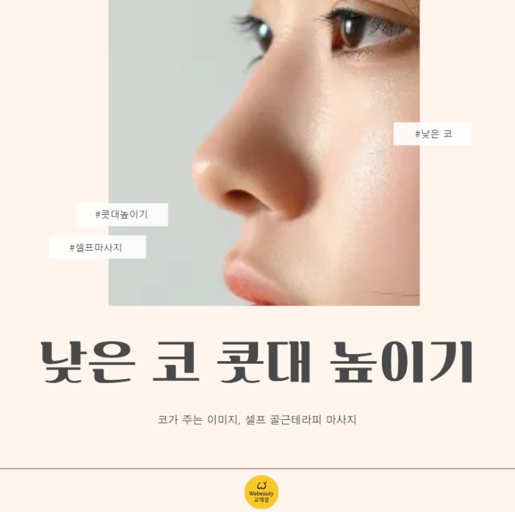  교대피부관리 낮은코 콧대높이기 셀프마사지