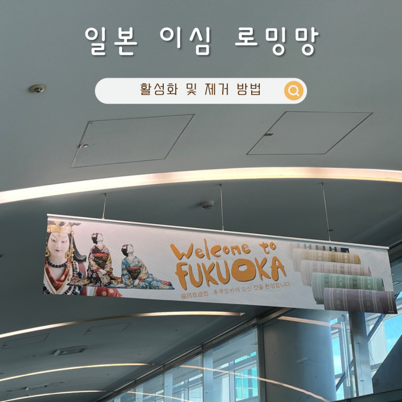 일본이심 로밍망 현지 활성화 및 제거 로컬망 차이 유심사 이심사용법 후기