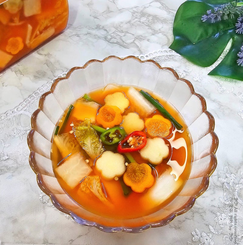 나박김치 맛있게 담그는법 추석김치 사과 넣은 나박물김치 레시피