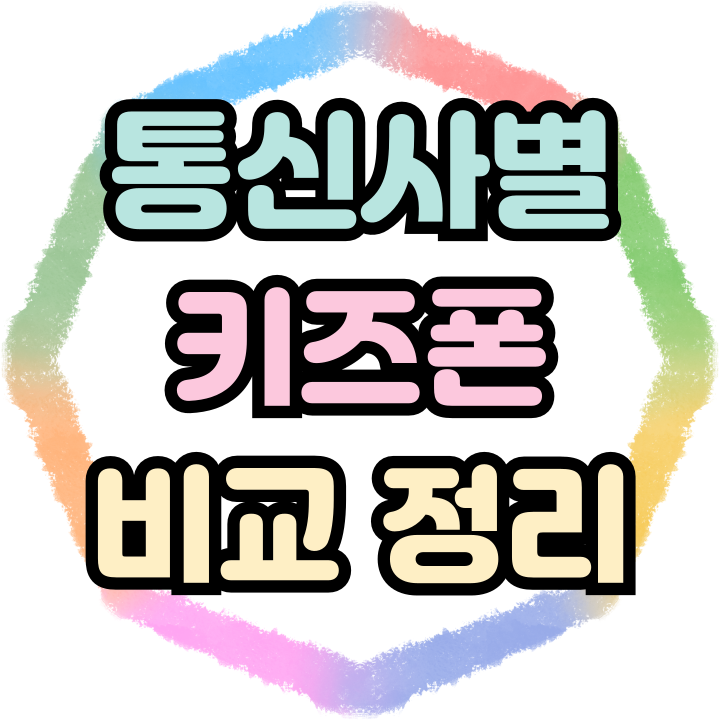  SK LG KT 키즈폰 스펙 가격 요금제 비교 정리