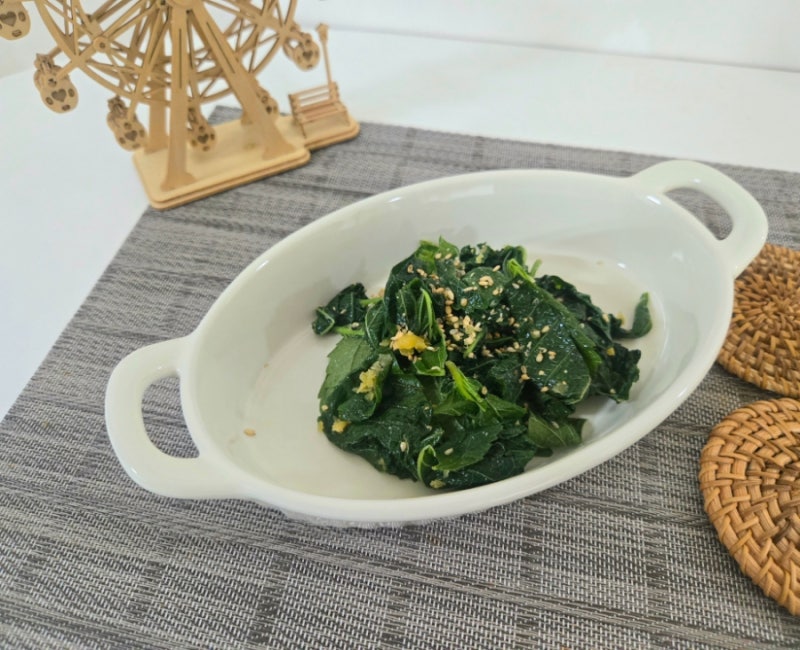 깻잎나물 무침 만드는법 레시피 데친깻잎 요리 반찬 만들기