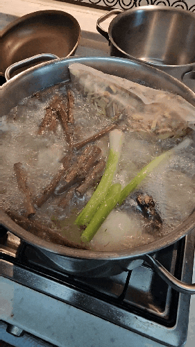  백숙 1차 삼계탕면 2차! 닭국물요리