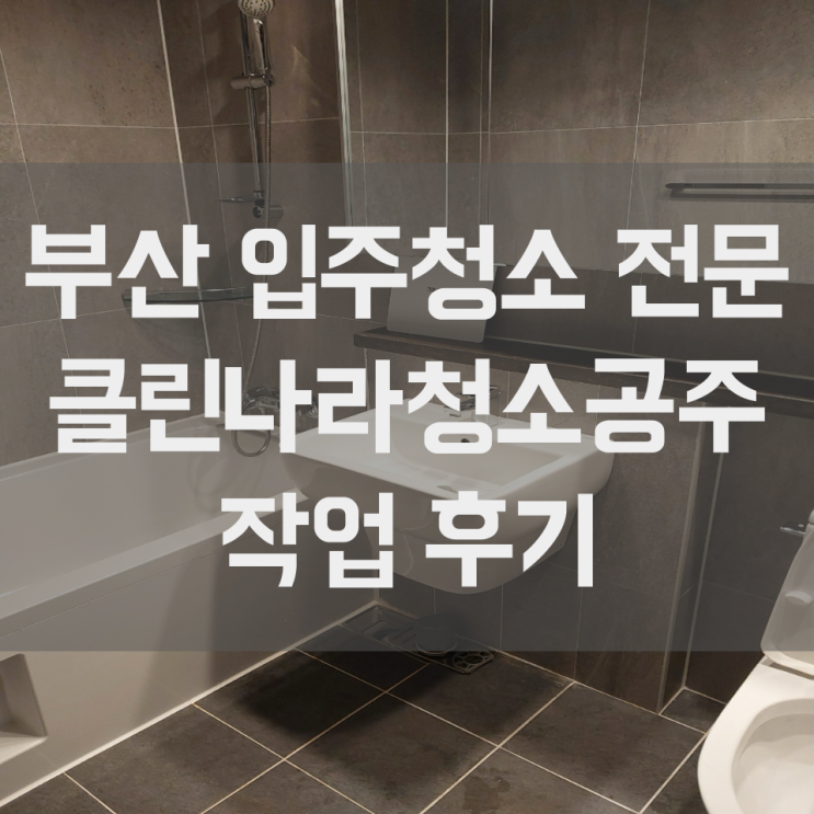  부산 입주청소 전문 청소업체 시민공원 삼정그린코아 작업 후기