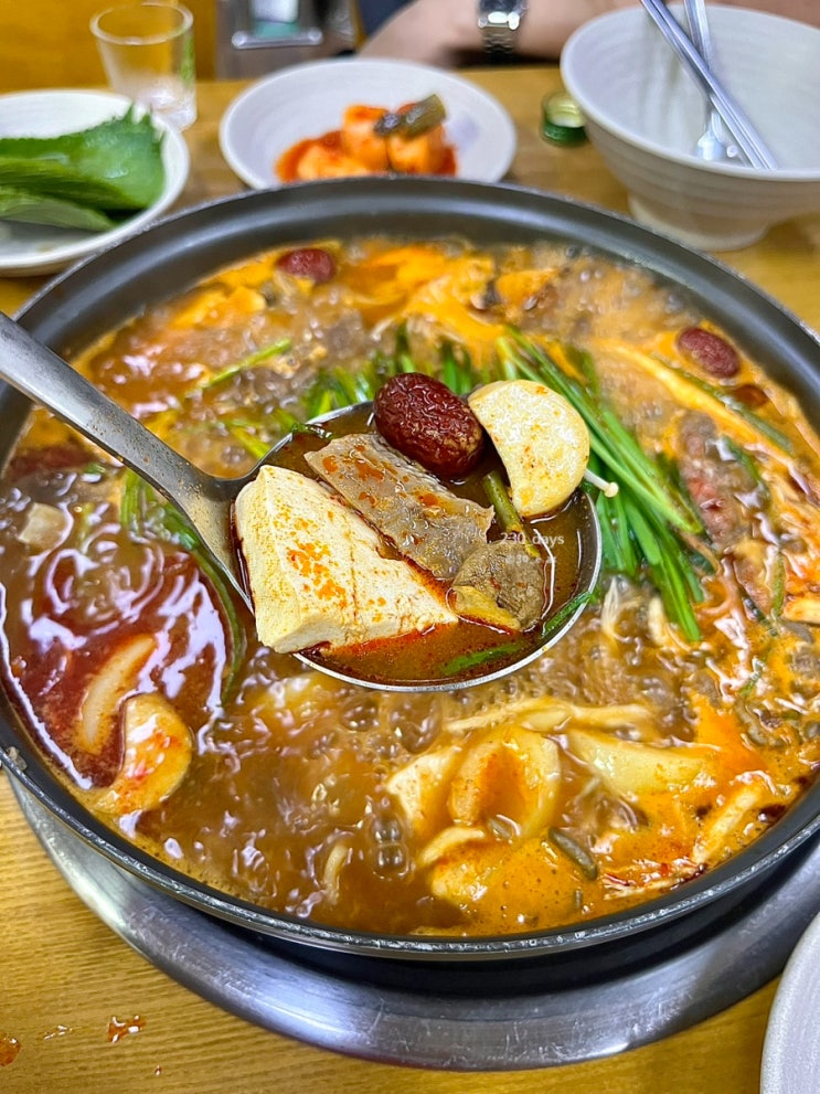  석남역 맛집 두거리우신탕 뜻, 소갈비 전골에 먹는 샤브샤브