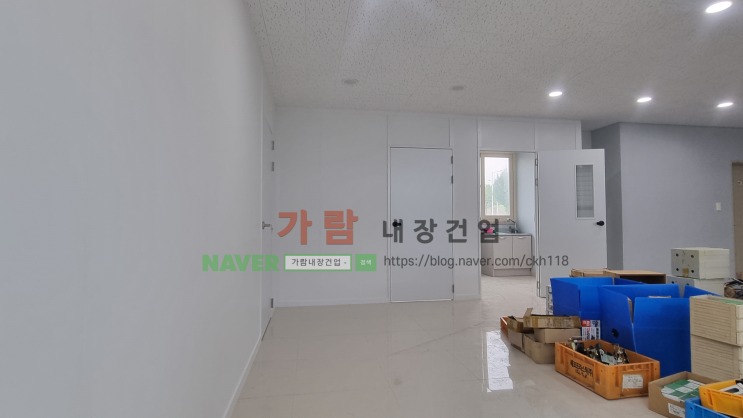  경주 봉황동 사무실 래핑칸막이 시공 및 원상복구 현장