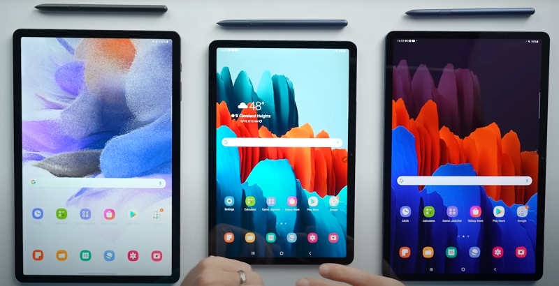 갤럭시탭S7 S7+ S7플러스 S7FE 라이트 크기 무게는?