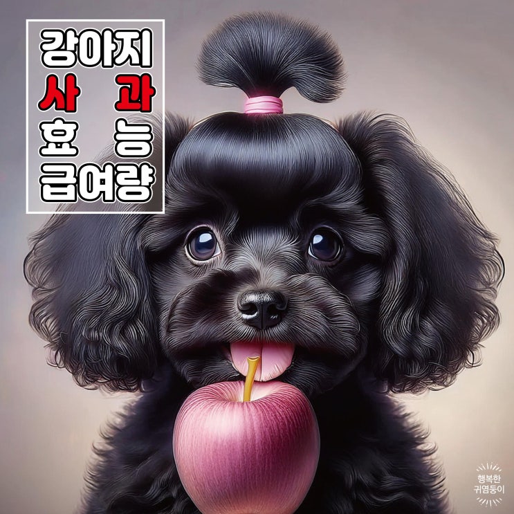  반려견 사과 먹어도 되는지 장점 급여량 주의할점