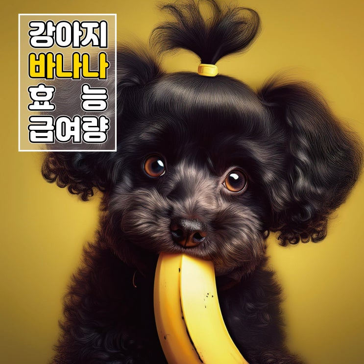  반려견 바나나 먹어도되는지 급여량 효능 주의사항