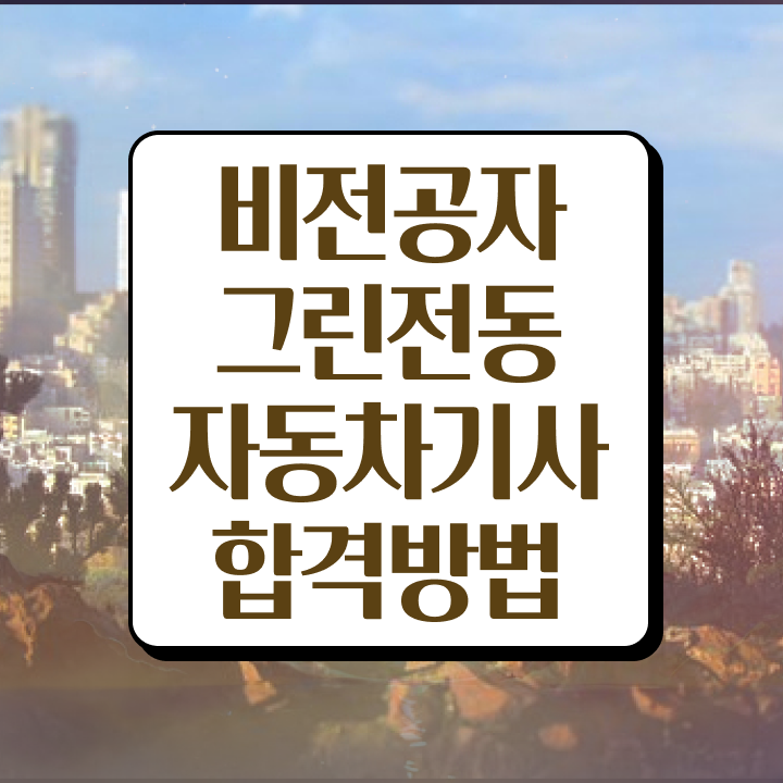  그린전동자동차기사 자격증 필기공부 , 그린전동자동차기사 합격한 팁 , 향후 전망