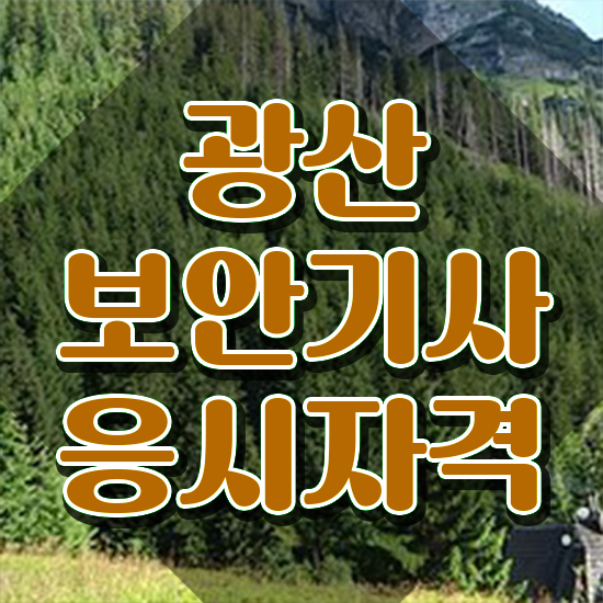  광산보안기사 전망 광산보안기사 응시조건 독학으로 단기간에 성공한 노하우