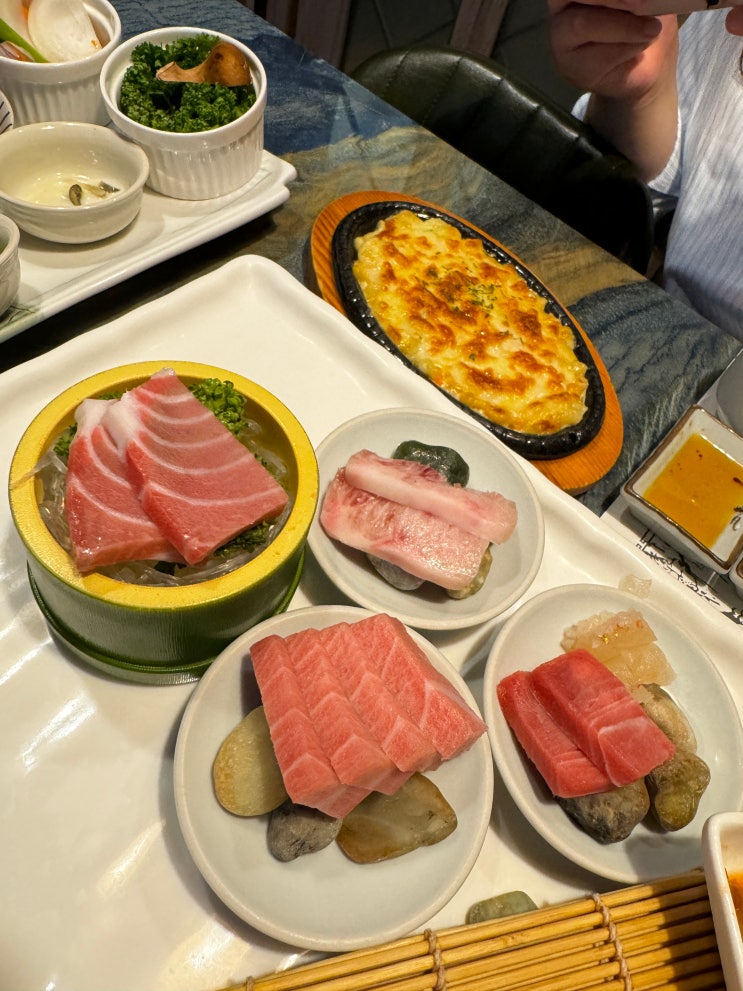  송우리맛집 프라이빗한 룸식당 B코스 3인 지중해참치