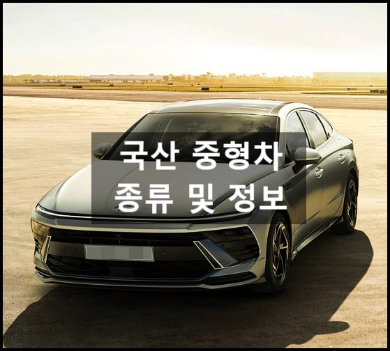  국산 중형차 종류(Ft. 현대, 쉐보레)