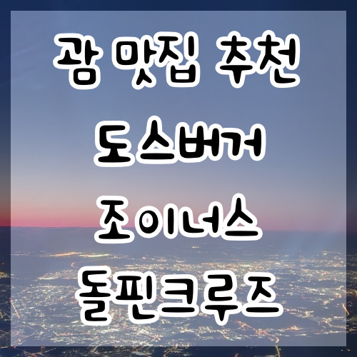  괌 도스버거 헤비히터스 조이너스 아이홉 맛집