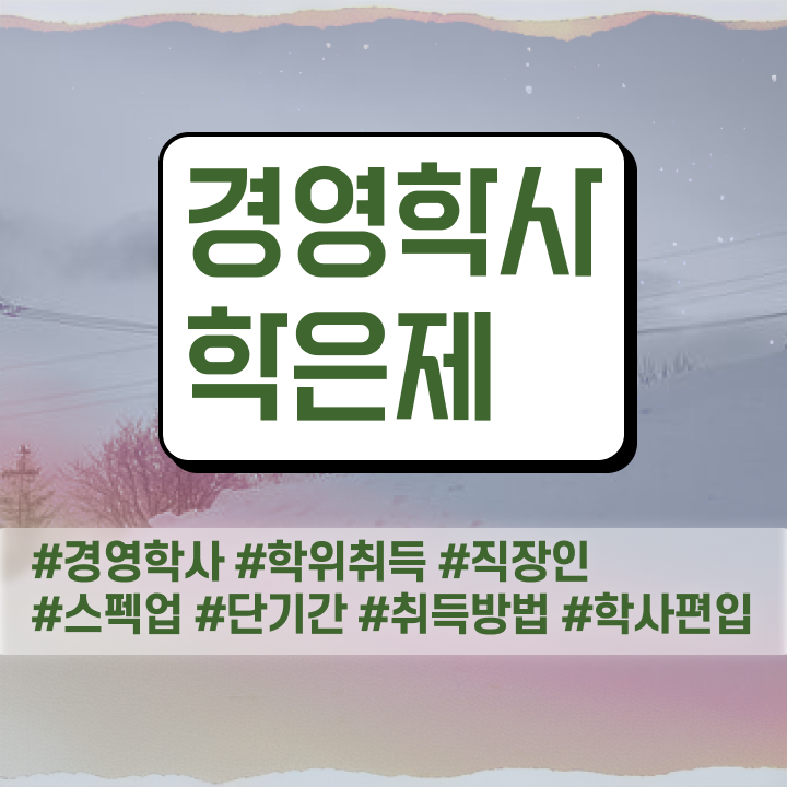  경영학 요약 , 경영학 학위 혼자서 독학으로 비전공 무경력자도 간편하게 준비했던 비법