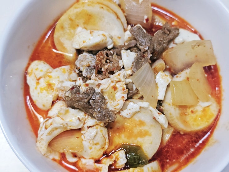  소고기 순두부찌개 끓이는법 양념만들기