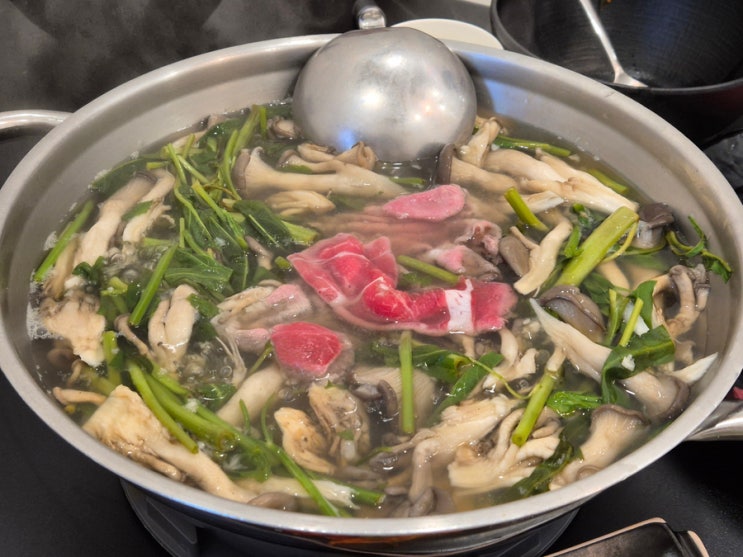  수지 동천동 맛집 가성비 샤브샤브 고기리 칼국수 윤우재 샤브칼국수