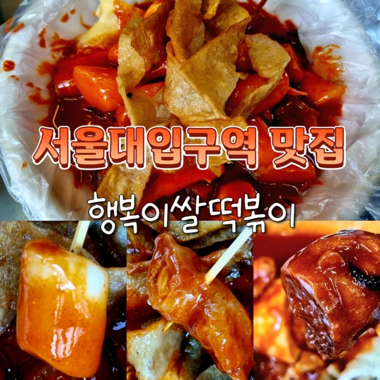  서울대입구역 3번 출구 길거리 분식 행복이 쌀 떡볶이