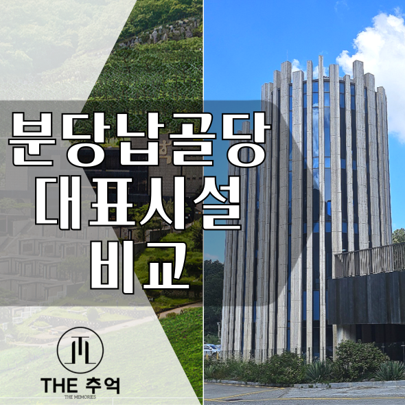  분당납골당 : 봉안당 홈과 분당추모공원 휴 시설비교