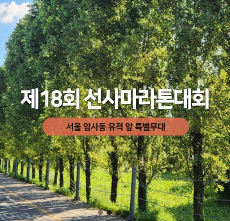  [2024마라톤대회일정]9월29일(일) 서울 선사마라톤대회