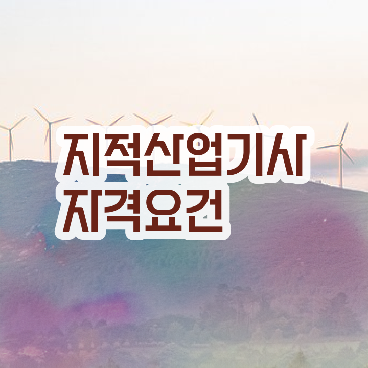  지적산업기사 취득자격 인강으로 단기간에 끝낸 과정