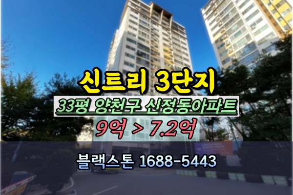  신정동 신트리3단지 경매 33평 탑층 양천구아파트