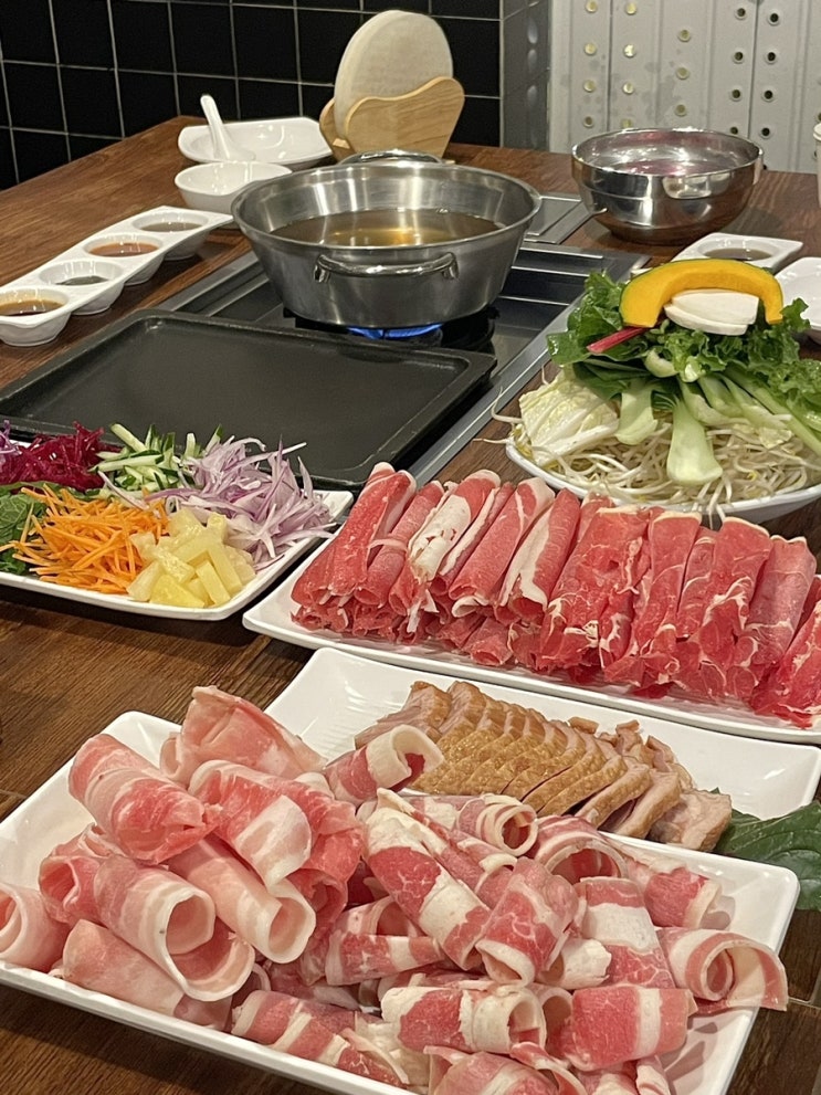  한티역 맛집 퀸즈가든 대치점 모임하기 좋은 샤브샤브 무한리필 맛집