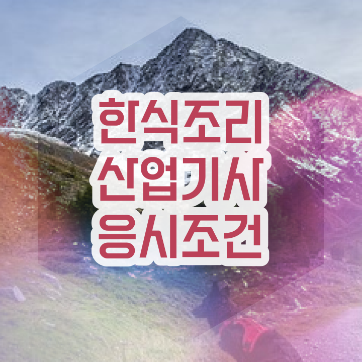  한식조리산업기사 응시조건 학점은행제로 단기간에 완료한 방법