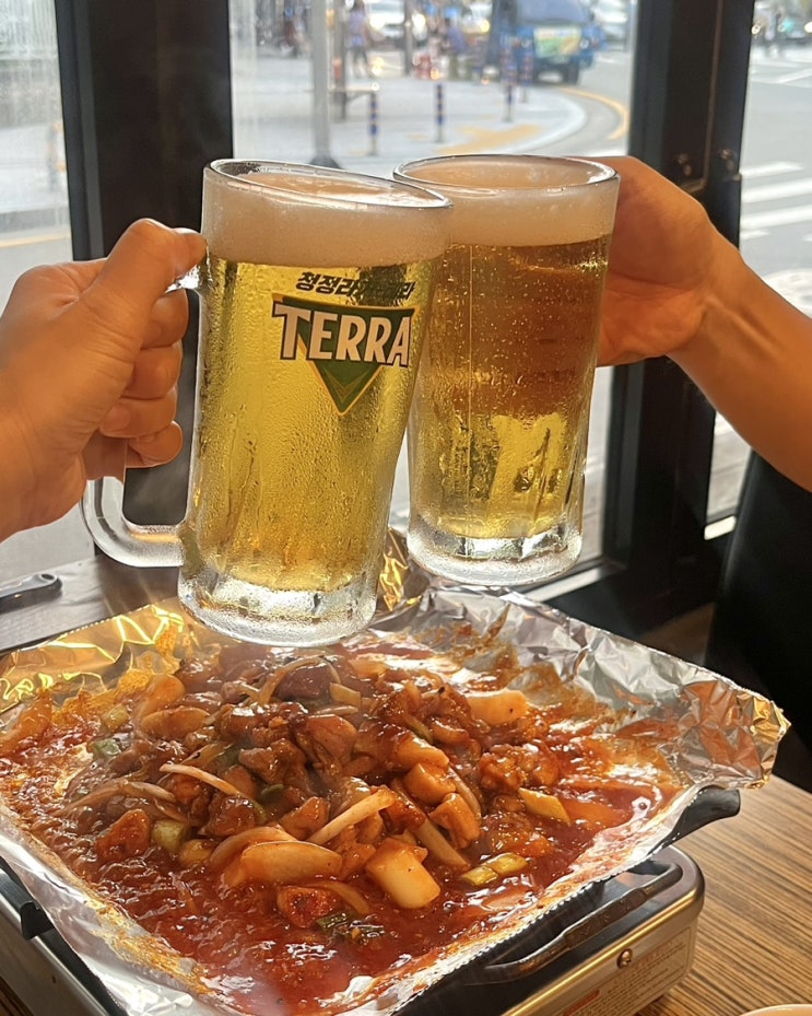  온천동맛집 ‘미남따봉직화구이’ 가성비좋은 야채닭살볶음 미남역술집