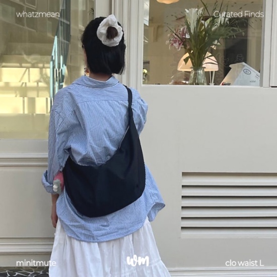  미닛뮤트 클로 웨이스트 블랙 라지 후기 코디 착용샷