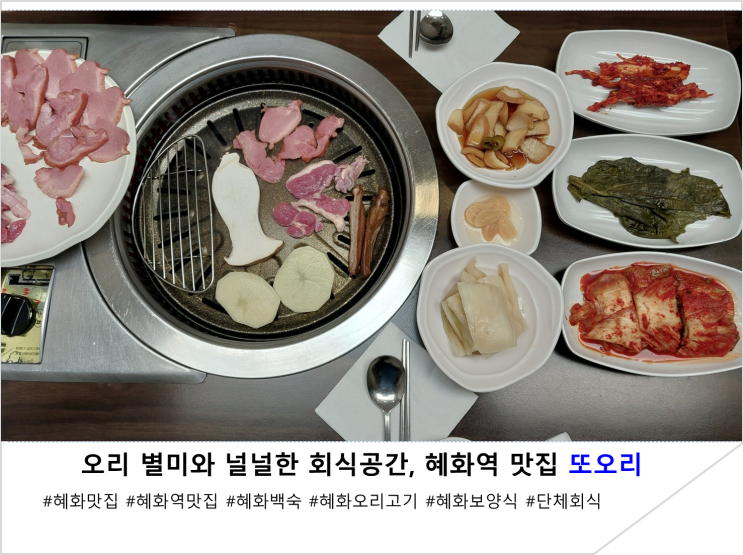  오리 별미와 널널한 회식공간, 혜화역맛집 또오리