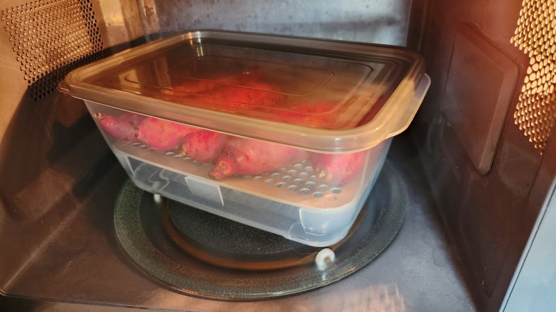전자렌지고구마삶기 다이소전자렌지용 찜기 3L 활용하기