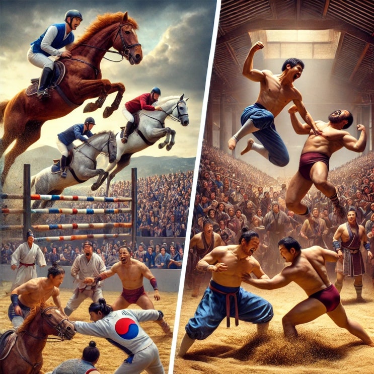  승마대회 vs 씨름대회: 말과 힘의 대결, 어느 쪽이 더 짜릿할까?