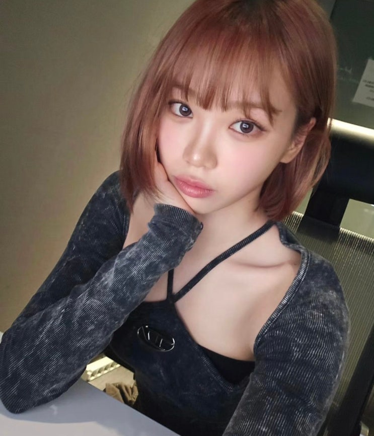  동탄 여자미용실 추천 시크하면서 귀여운 르세라핌 채원 태슬컷
