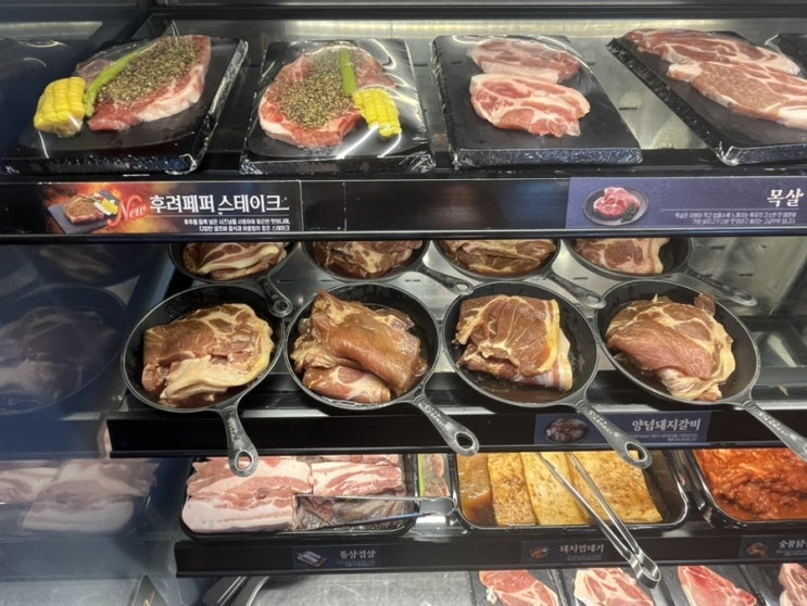  동백동 맛집 명륜진사갈비, 7종의 고기와 셀프바 자유이용 가능한 고기테마파크