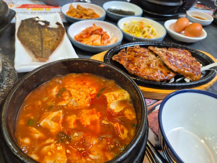  동탄 남광장 맛집 북창동순두부 솥밥 한상차림 가성비 한식 추천