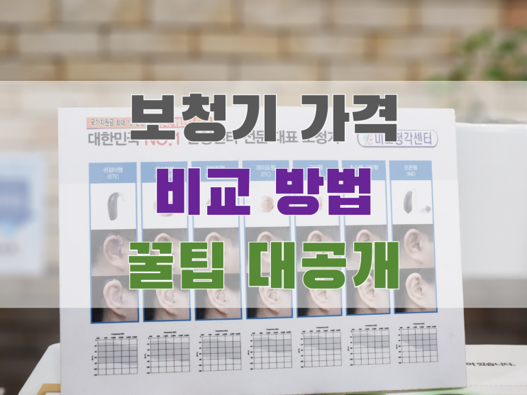  보청기 가격 제대로 비교하고 구입하는 방법