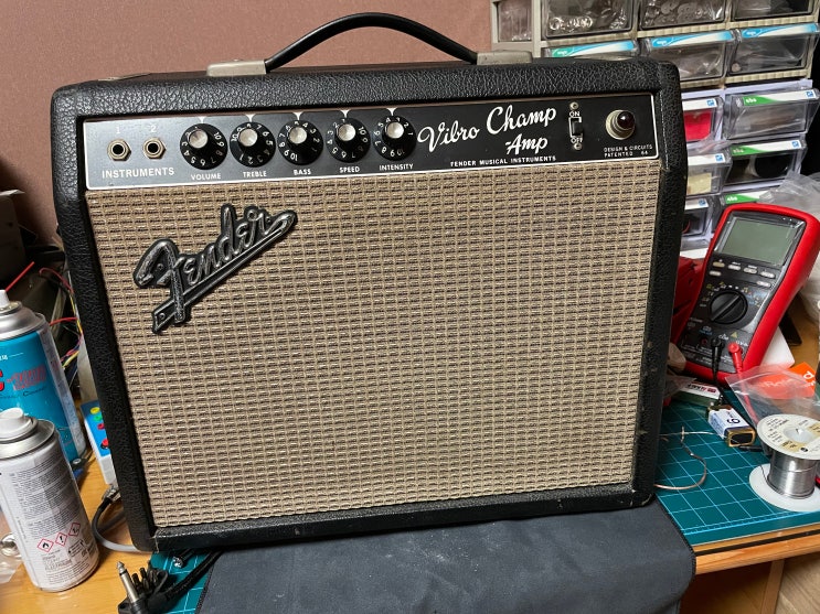  1965 Fender Vibro Champ 바이브로 챔프 - 전원부 개조 및 리캡작업 등